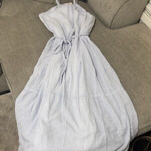 Japna Light Blue Striped Dress